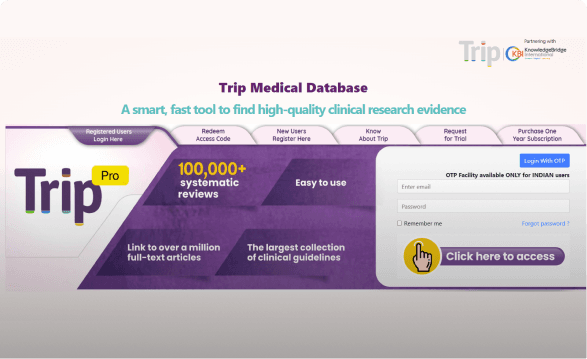 Access to Trip Pro database​